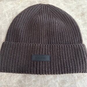 Athleta Dark Brown Ribbed Beanie
